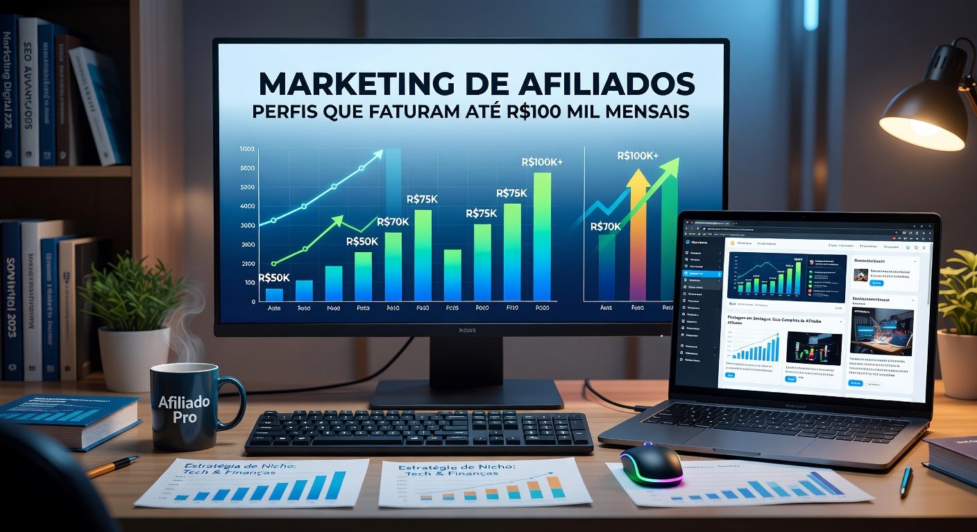 Marketing de Afiliados - Perfis de Redes Sociais que faturam até R$100 mil mensais